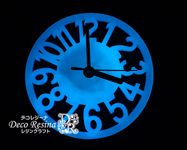 シリコーン型 em010 ムーブメント付 時計 【大】15cmアラビック数字盤