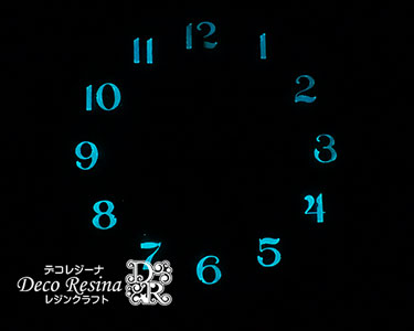 シリコーン型 em011 ムーブメント付 時計【大】15cm 数字